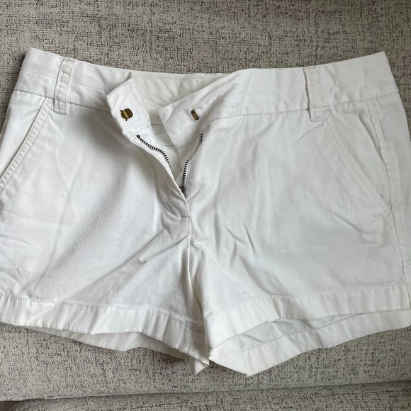 J Crew Cotton White Shorts Size 6 (White) - Picture 1 of 3